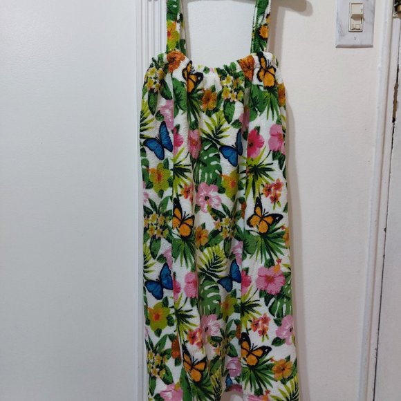 Blue Star Fleece Shower Wrap Tank Bathrobe Soft Comfortable One Size Fits Most - Picture 11 of 11